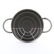 Iron Silicone Coating Tempura Frying Pot with 2 Handles Online Sale