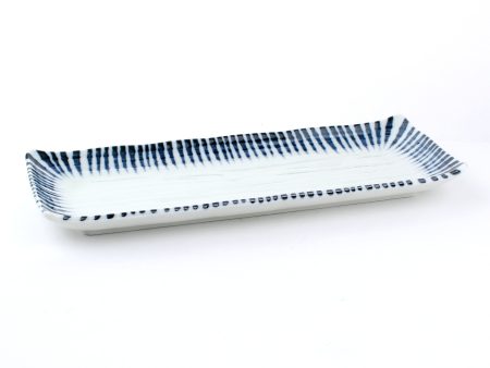 Sendan Tokusa-Ten Grass Oblong Porcelain Long Plate (11x27.5x3cm) Hot on Sale