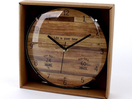 Life is over time  Wood Wall Clock (d.20cm) For Discount