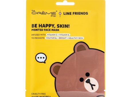 The Creme Shop Line Friends Be Happy, Skin! Printed Face Mask For Sale