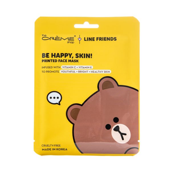 The Creme Shop Line Friends Be Happy, Skin! Printed Face Mask For Sale