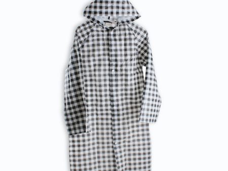 Checkered Raincoat with Bag For Discount