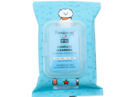 The Creme Shop BT21 Complete Cleansing Towelettes (Aloe Vera + Tea Tree) For Sale