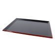 Rikyu Black Bottom Vermilion Side Rikyu Black Bottom Vermilion Side Tray Hot on Sale