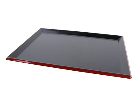 Rikyu Black Bottom Vermilion Side Rikyu Black Bottom Vermilion Side Tray Hot on Sale