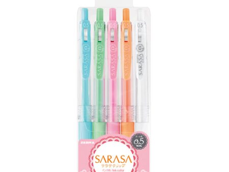 Zebra Blen Ballpoint Pen Sarasa Clip 0.5 5 Color Set Milk Color Fashion