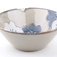 2-Colour Flower Porcelain Deep Bowl (S 5.5cm d.13.5cm) Online now