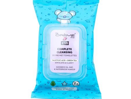 The Creme Shop BT21 Complete Cleansing Towelettes (Salicylic Acid + Green Tea) For Discount