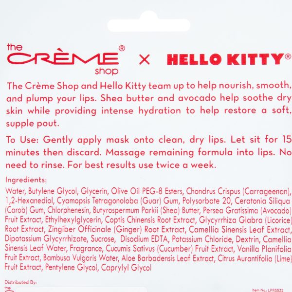 The Creme Shop Hello Kitty Hydrogel Lip Patch Vanilla Pudding Flavored Cheap