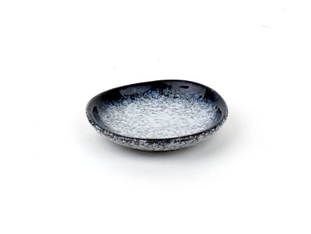 Plate (Stoneware Blue White Black 1.5cm d.8cm) For Discount