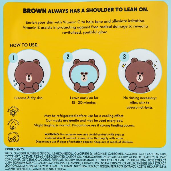 The Creme Shop Line Friends Be Happy, Skin! Printed Face Mask For Sale