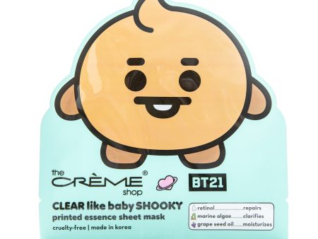 The Creme Shop BT21 CLEAR Like Baby SHOOKY Printed Essence Sheet Mask For Cheap