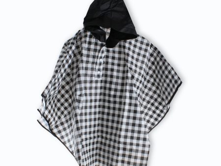 Checkered Children with Bag Rain Poncho Sale