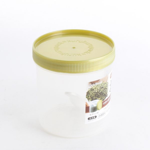 Plastic Tea Canister with Spoon (d.11.5x12.2cm) Cheap