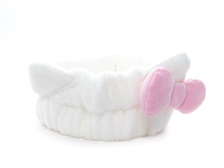 The Creme Shop Hello Kitty Pink Signature Bow Plush Spa Headband Online now