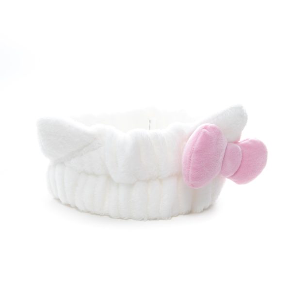 The Creme Shop Hello Kitty Pink Signature Bow Plush Spa Headband Online now