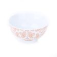 Mitsuba Tsunagi Porcelain Rice Bowl (Red) Online now