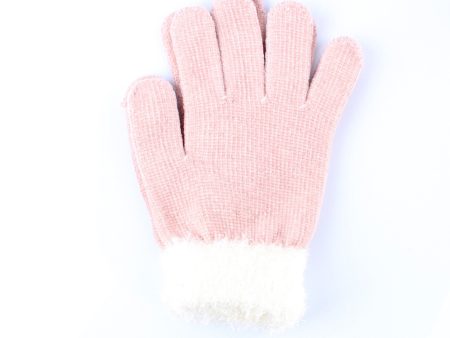 Velour Feather Cuff Women One Size 21cm Winter Gloves Supply