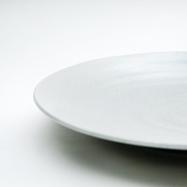 Japanese Porcelain Lightweight Grey Plate For Sale