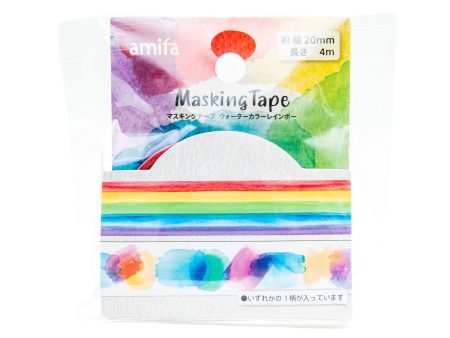 Amifa Watercolour Rainbow Masking Tape Fashion