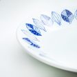 Japanese Porcelain Blue Leaf Plate For Sale