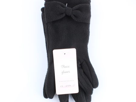 Fleece Women One Size Bow 21cm Gloves on Sale