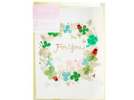 Active Coporation Gold Leaves  For you  Greeting Card Online Hot Sale