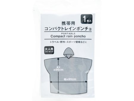 Compact Rain Poncho Adult Free Size Hot on Sale