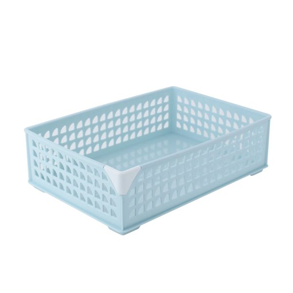 Light Blue Wide Storage Basket Fashion