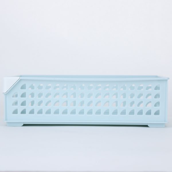 Light Blue Wide Storage Basket Fashion