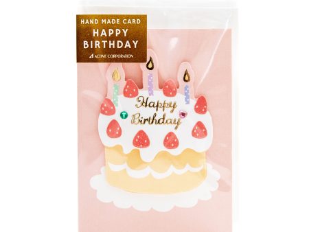 Active Coporation Hand Made Happy Birthday Cake Greeting Card Online now