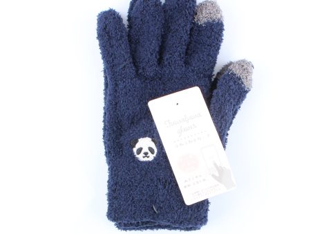 Fluffy Touchscreen Women One Size Panda Embroidered 21cm Gloves Online