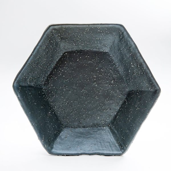 Japanese Porcelain Hexagonal Nippo Black Crystal Bowl Online